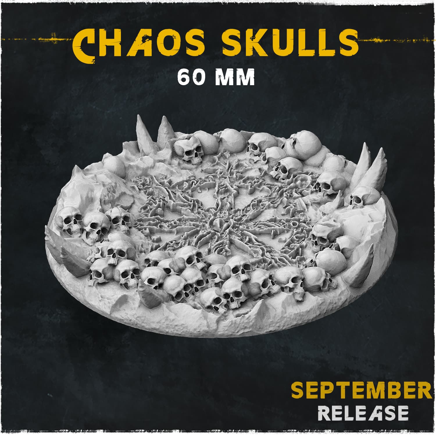 Chaos Skulls Bases & Toppers - Unpainted Resin thumbnail