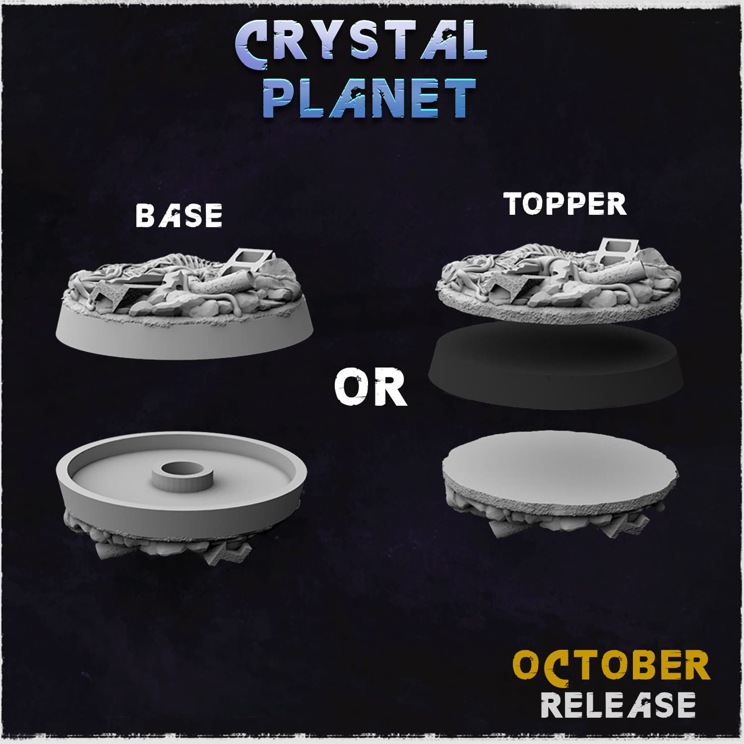 Crystal Planet Bases & Toppers - Unpainted Resin thumbnail