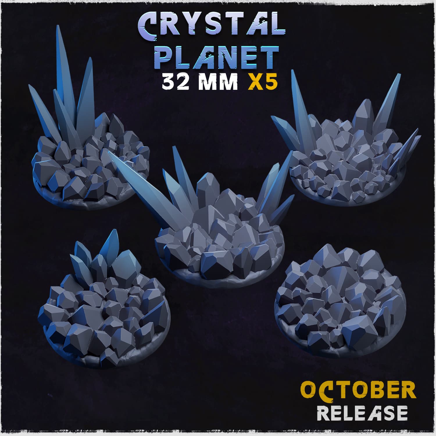 Crystal Planet Bases & Toppers - Unpainted Resin thumbnail