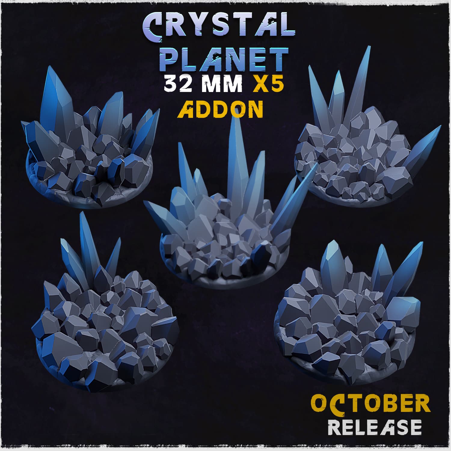 Crystal Planet Bases & Toppers - Unpainted Resin thumbnail