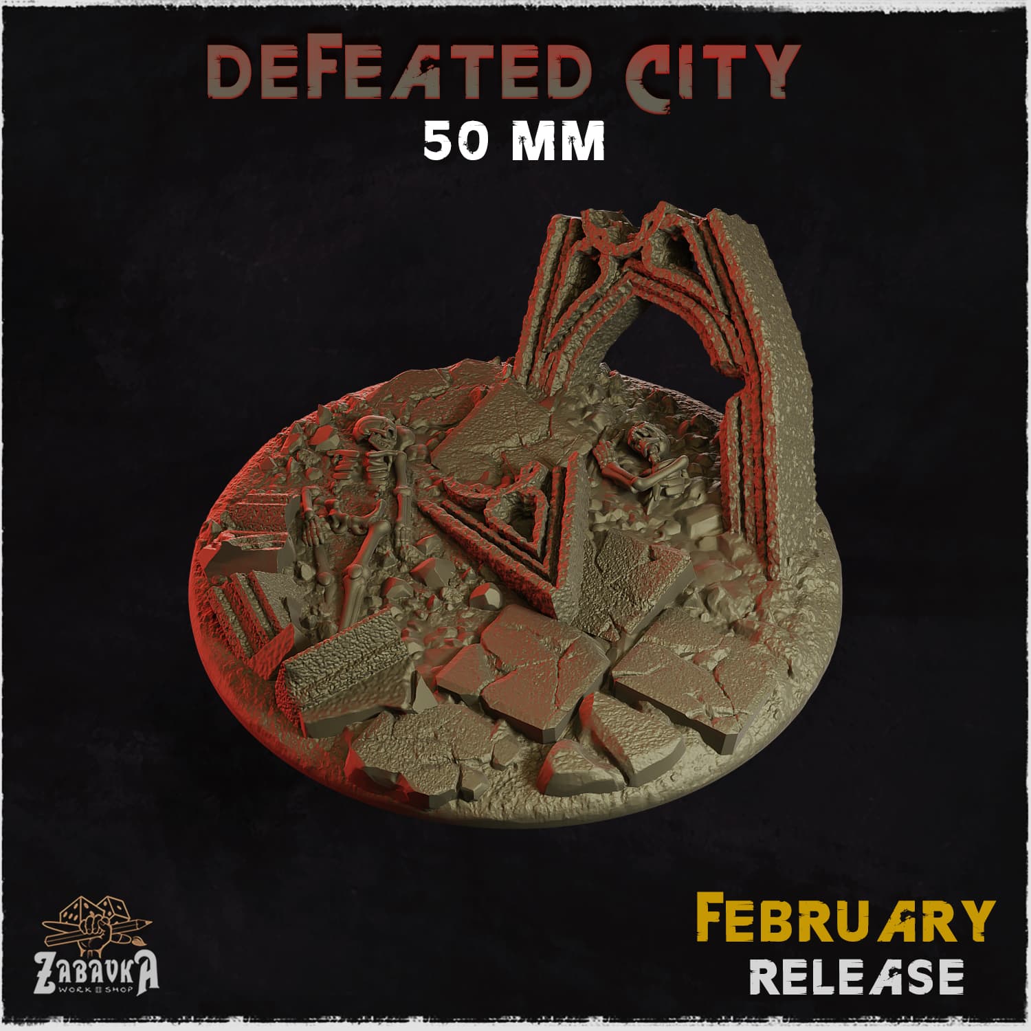 Defeated City Bases & Toppers - Unpainted Resin thumbnail