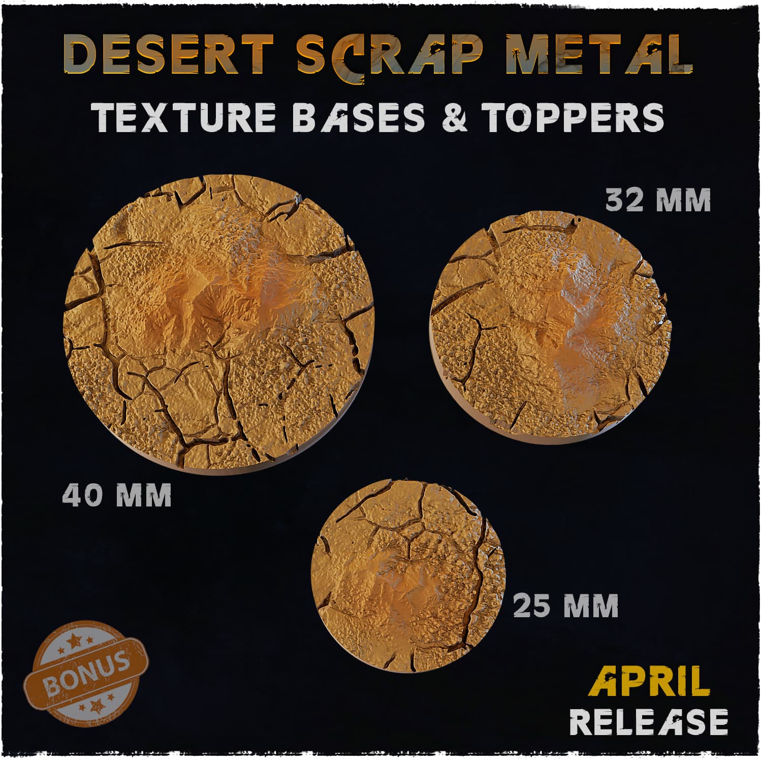 Desert Scrap Metal Bases & Toppers - Unpainted Resin thumbnail