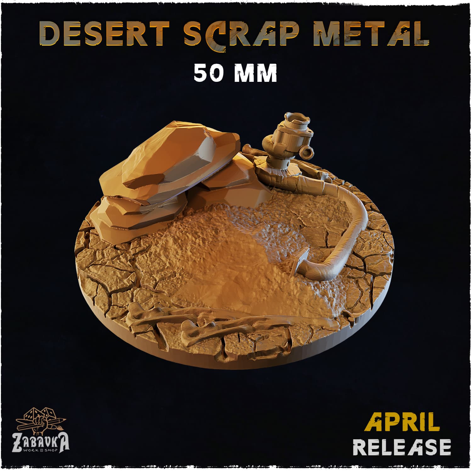 Desert Scrap Metal Bases & Toppers - Unpainted Resin thumbnail