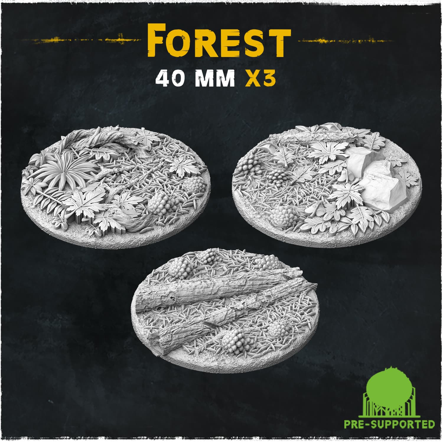 Deep Forest Bases & Toppers - Unpainted Resin thumbnail