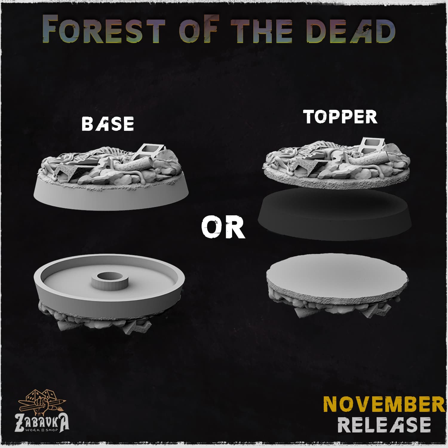 Forest of the Dead Bases & Toppers - Unpainted Resin thumbnail