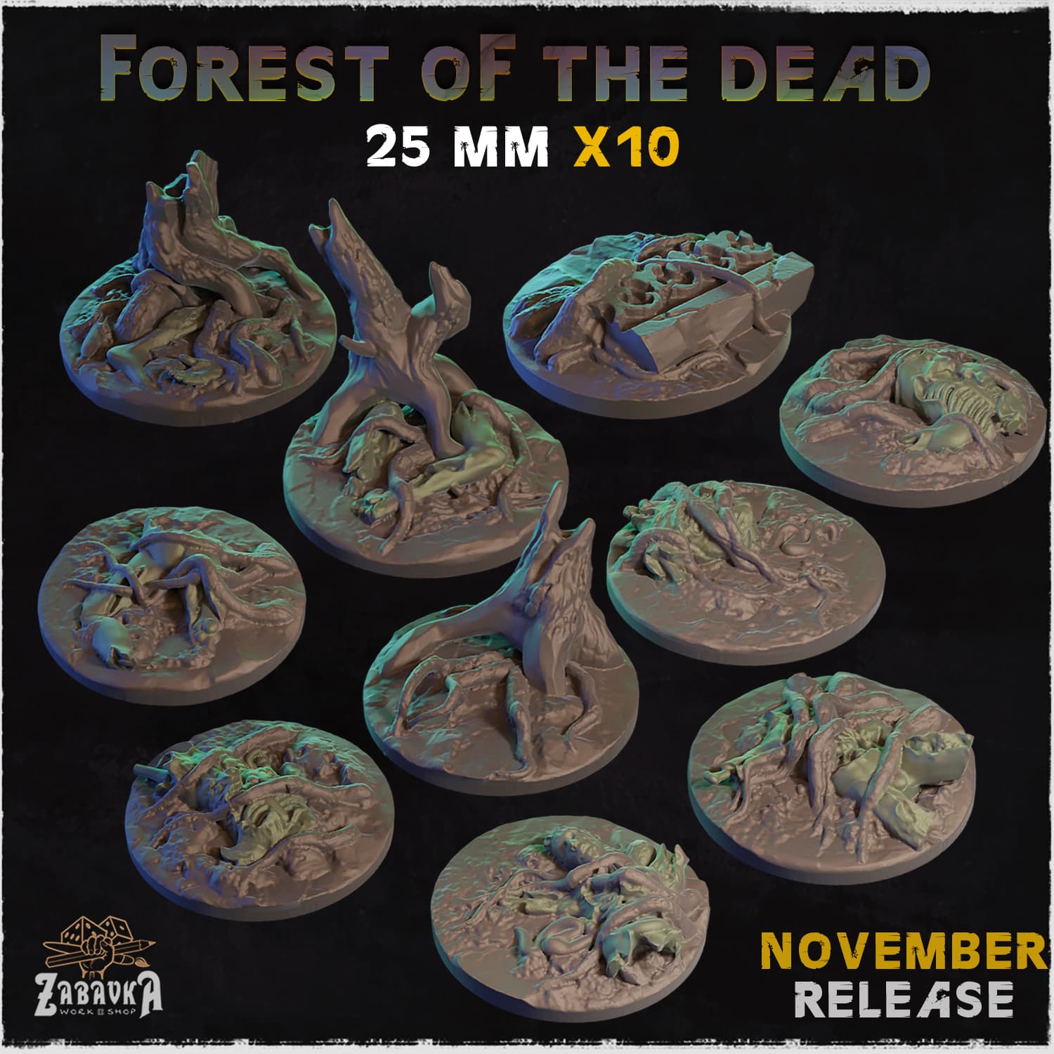 Forest of the Dead Bases & Toppers - Unpainted Resin thumbnail