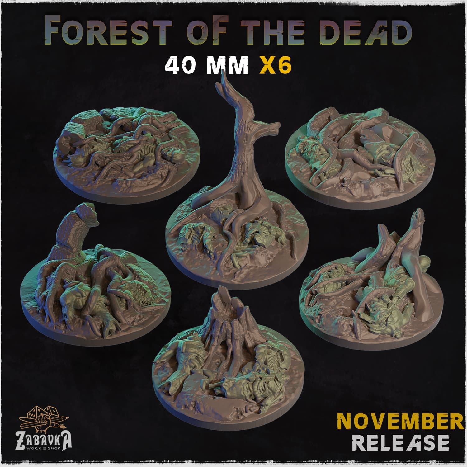 Forest of the Dead Bases & Toppers - Unpainted Resin thumbnail