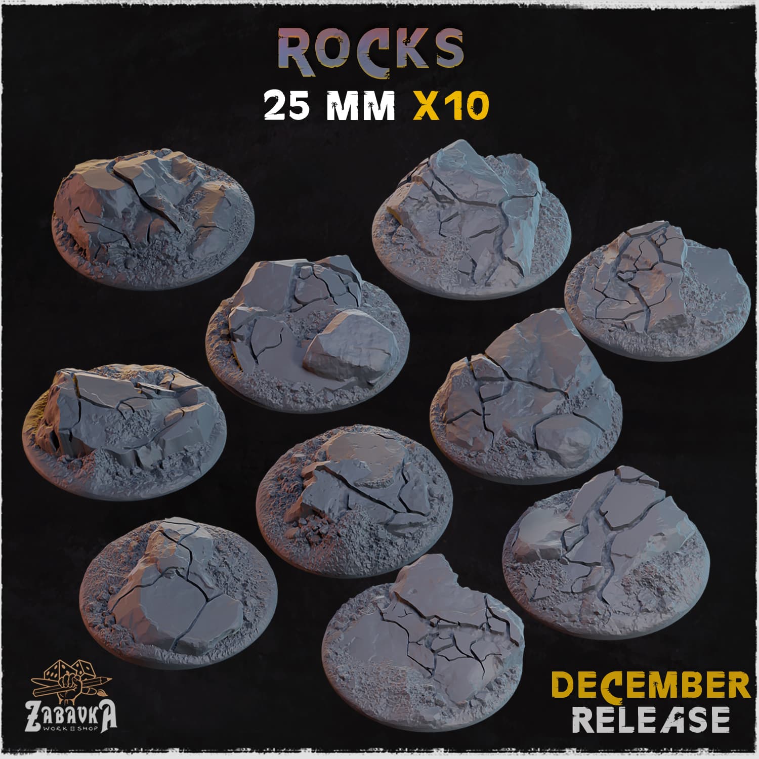 Rocks Bases & Toppers - Unpainted Resin thumbnail