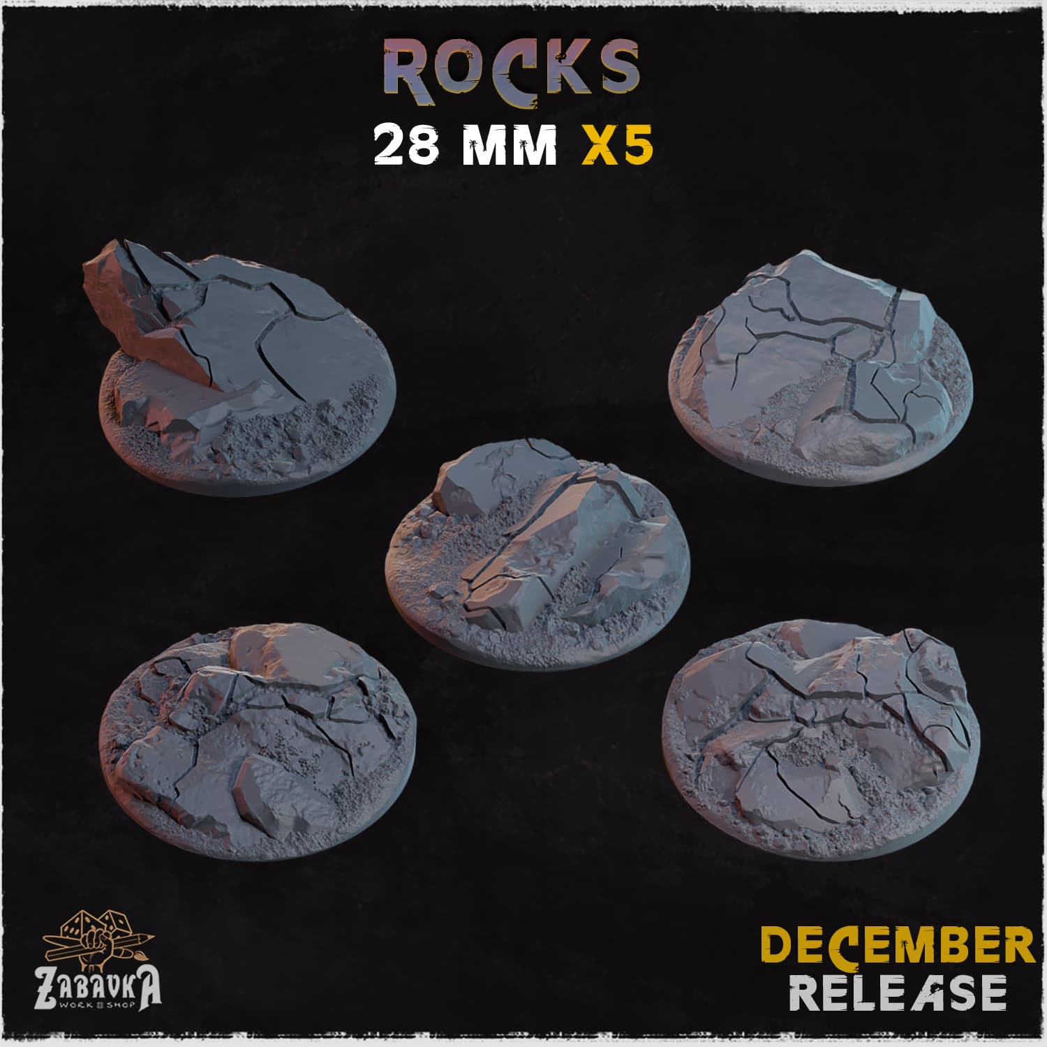 Rocks Bases & Toppers - Unpainted Resin thumbnail