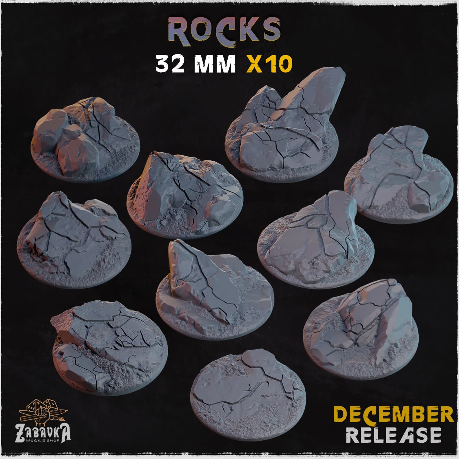 Rocks Bases & Toppers - Unpainted Resin thumbnail