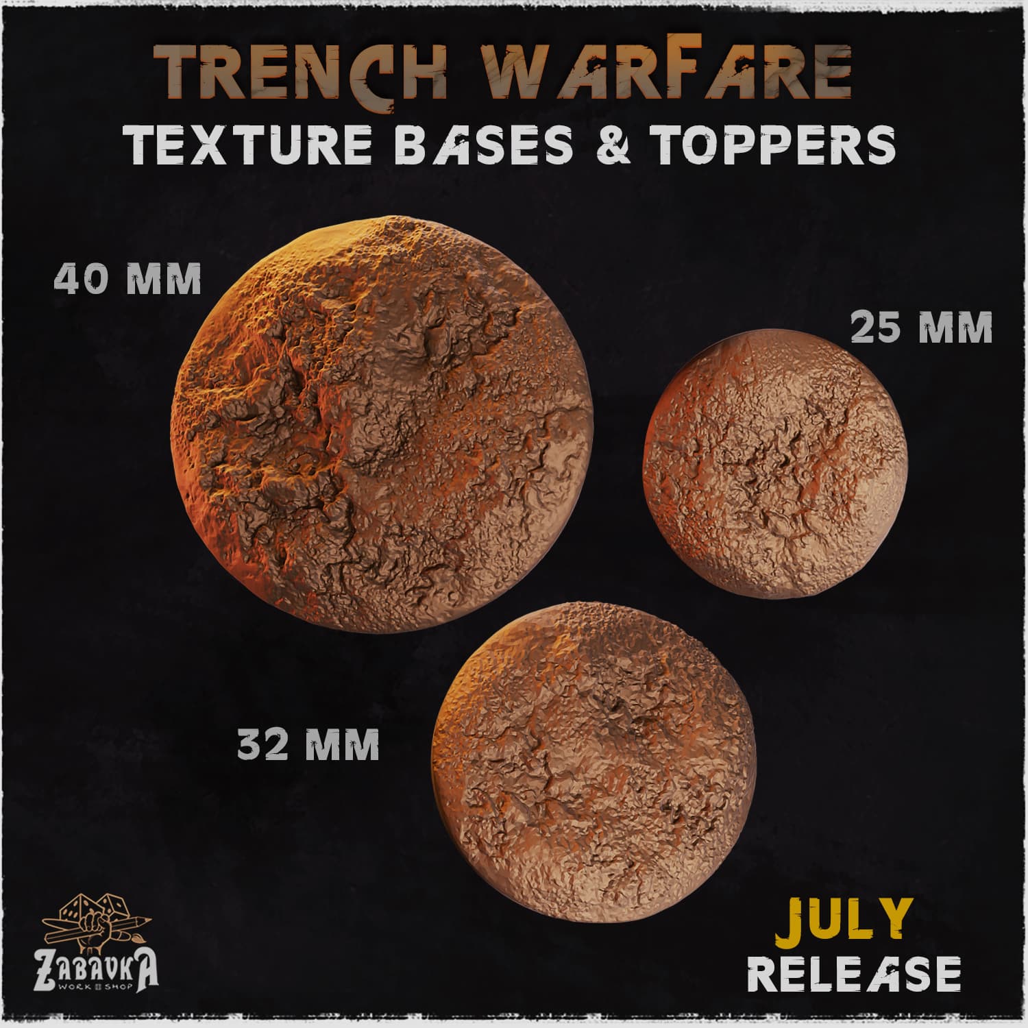 Trench Warfare Bases & Toppers - Unpainted Resin thumbnail
