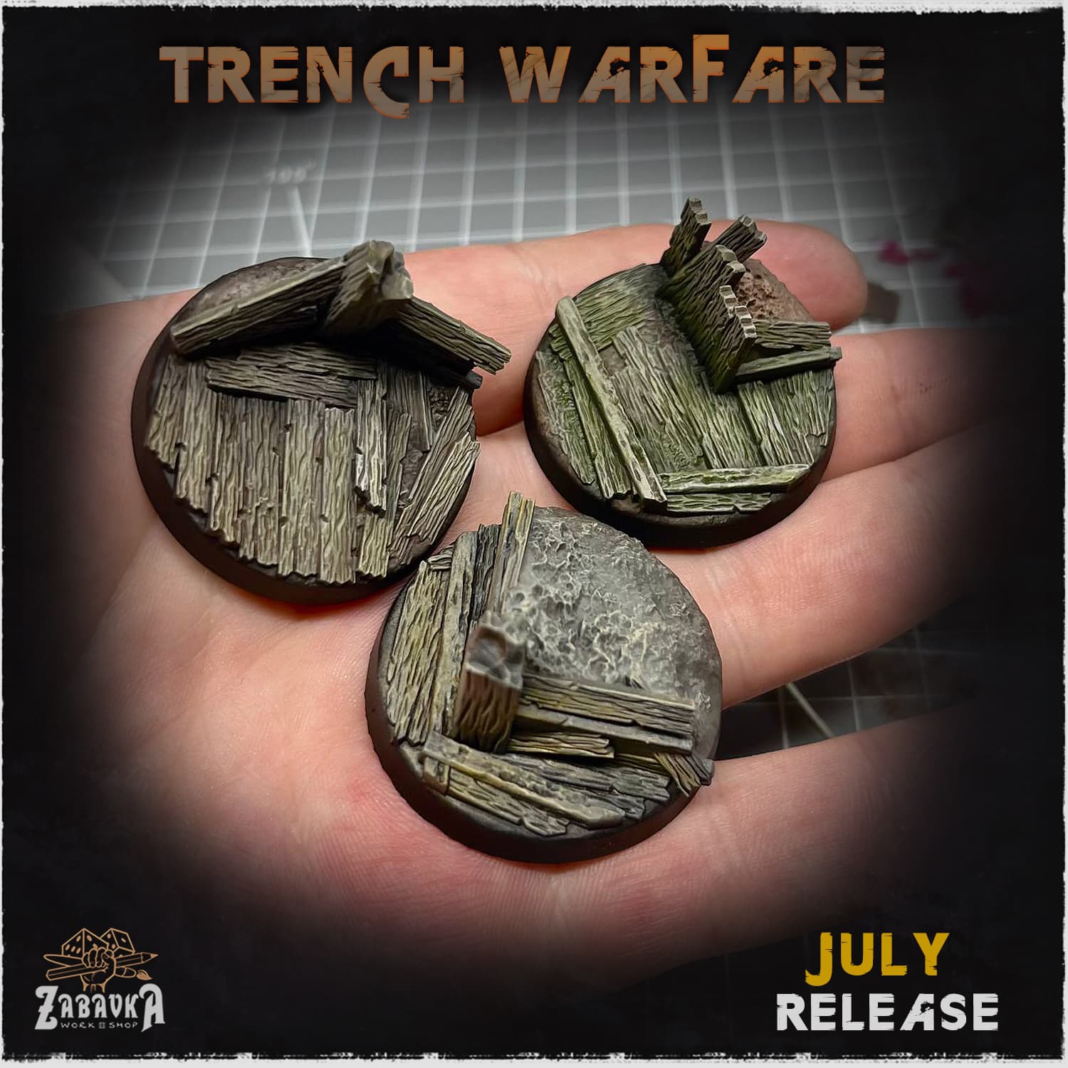 Trench Warfare Bases & Toppers - Unpainted Resin thumbnail