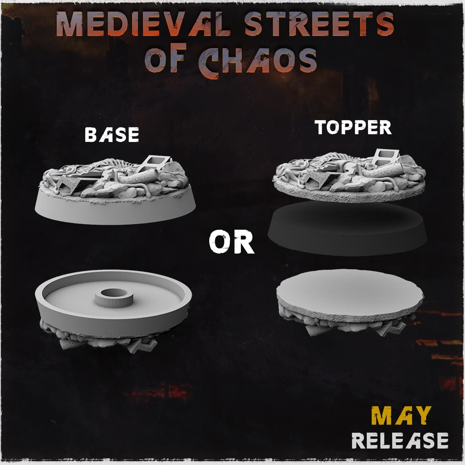 Medieval Streets of Chaos Bases & Toppers - Unpainted Resin thumbnail