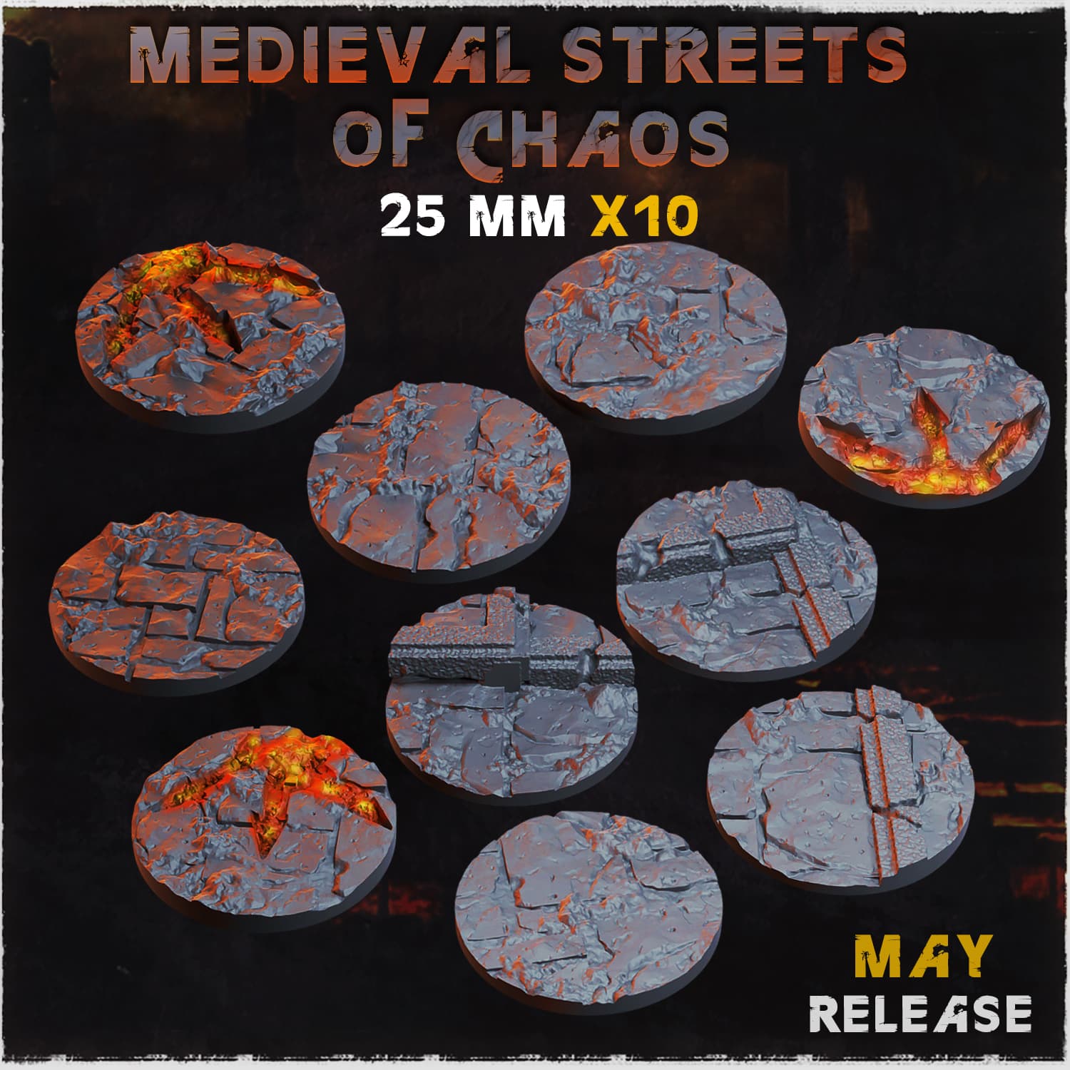 Medieval Streets of Chaos Bases & Toppers - Unpainted Resin thumbnail