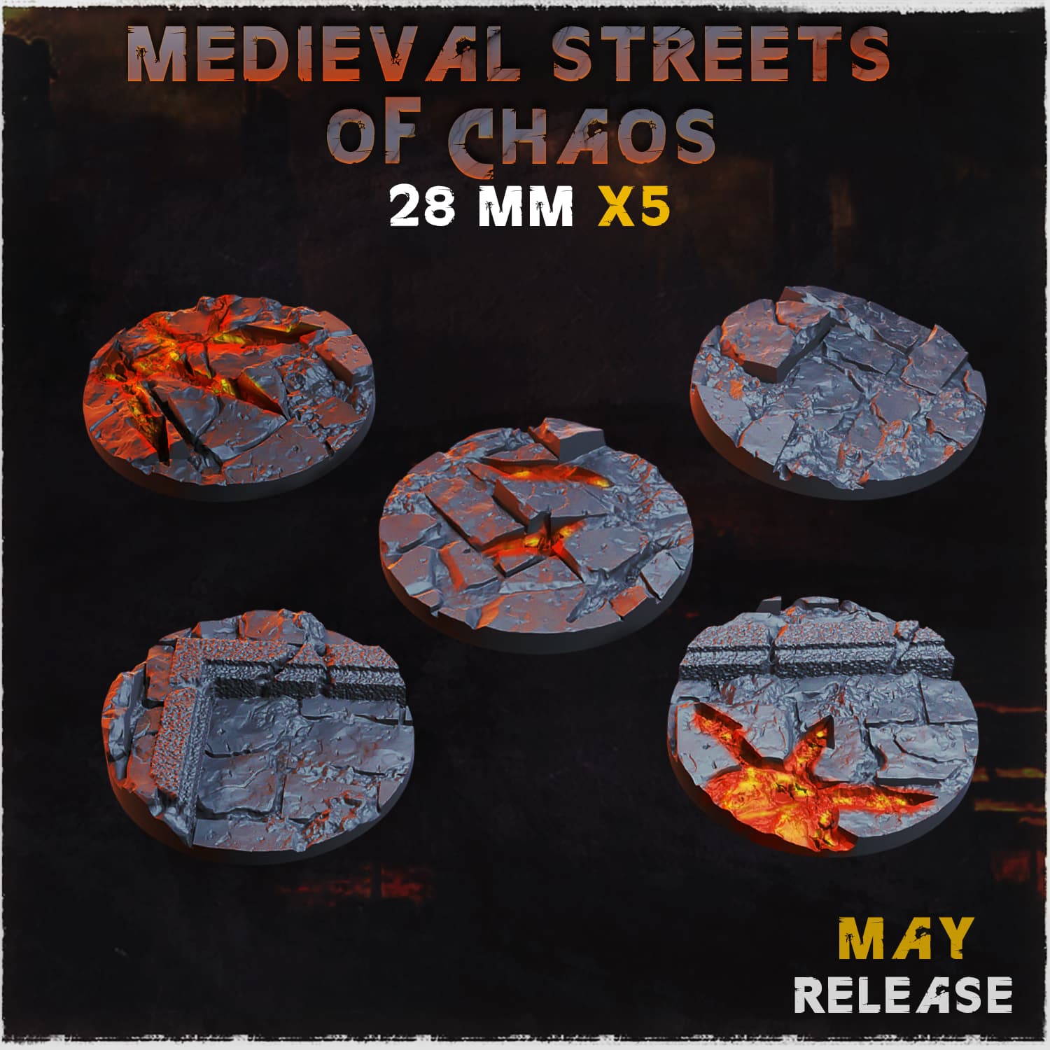 Medieval Streets of Chaos Bases & Toppers - Unpainted Resin thumbnail