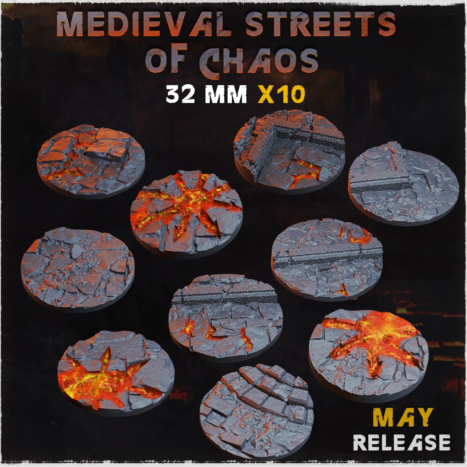 Medieval Streets of Chaos Bases & Toppers - Unpainted Resin thumbnail
