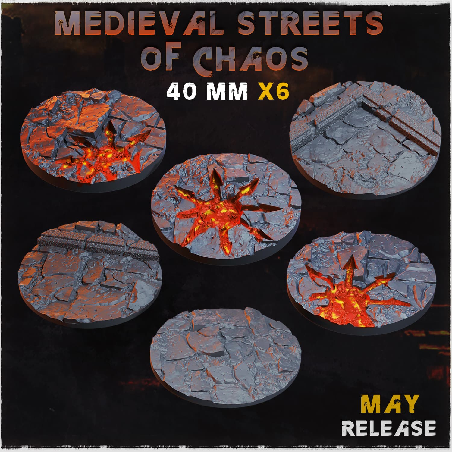 Medieval Streets of Chaos Bases & Toppers - Unpainted Resin thumbnail