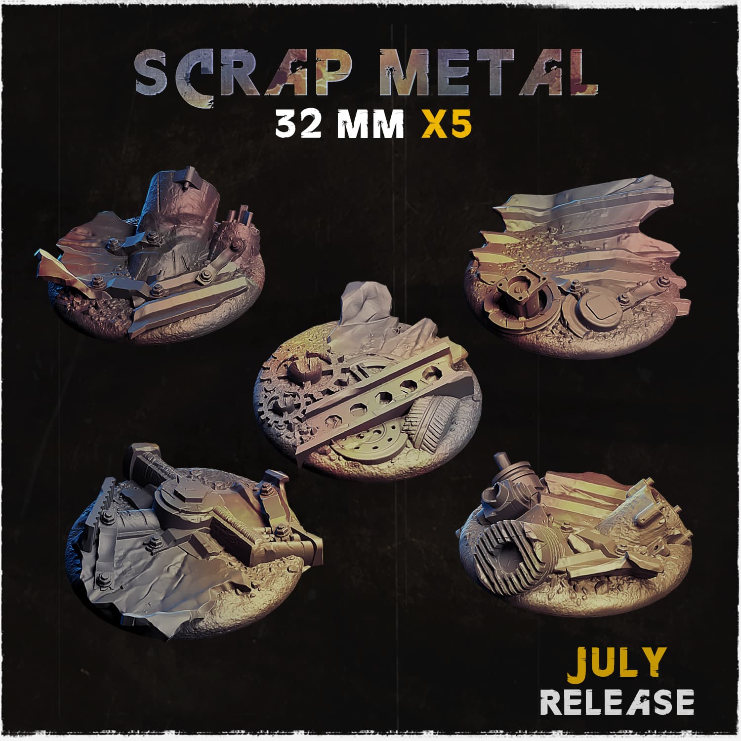 Scrap Metal Bases & Toppers - Unpainted Resin thumbnail