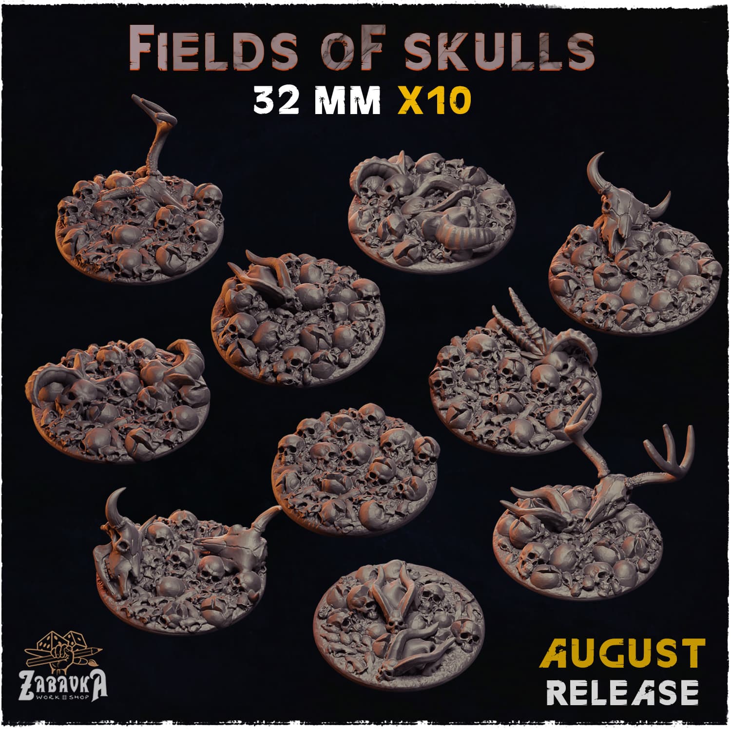 Fields of Skulls Texture Bases - Unpainted Resin thumbnail