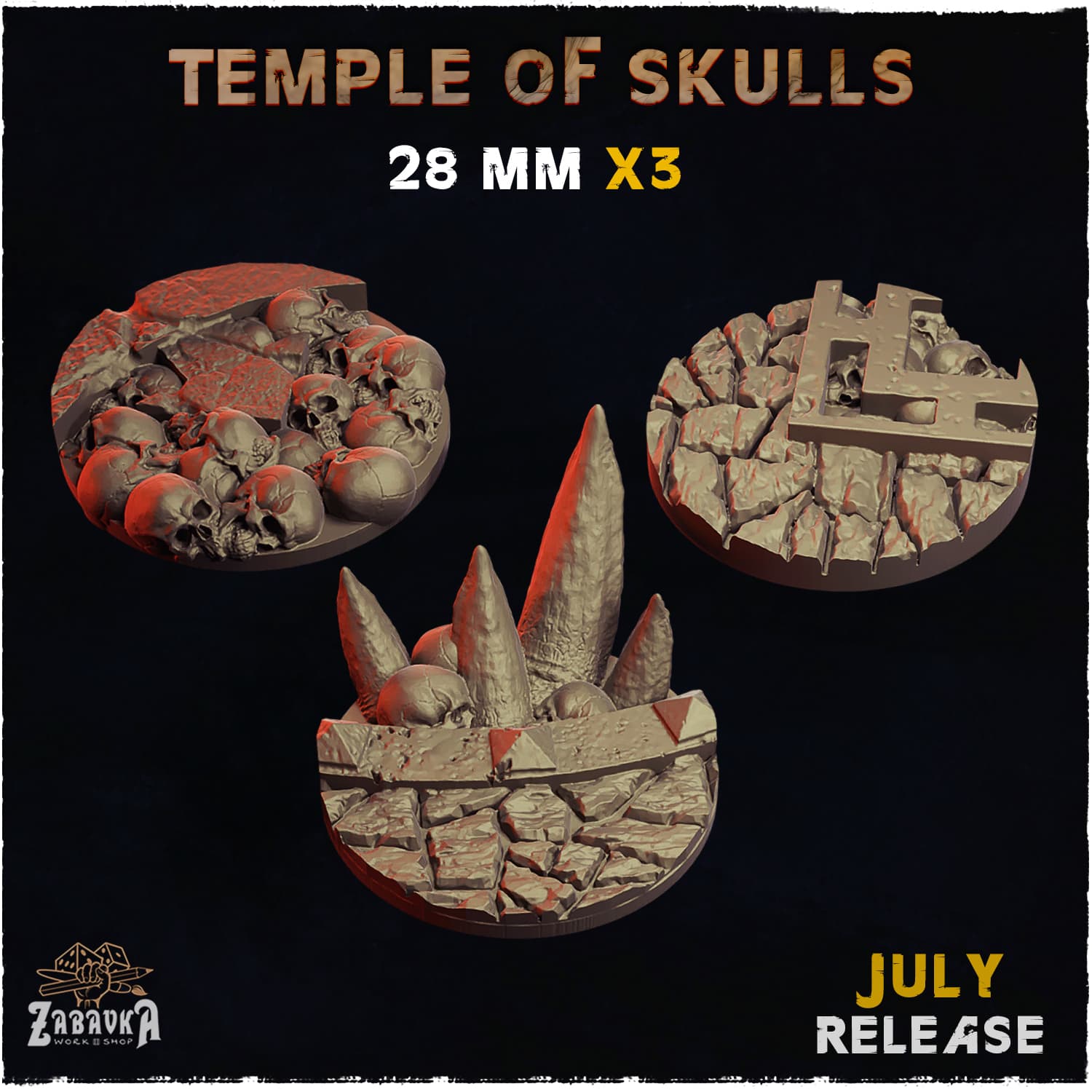 Temple of Skulls Bases & Toppers - Unpainted Resin thumbnail