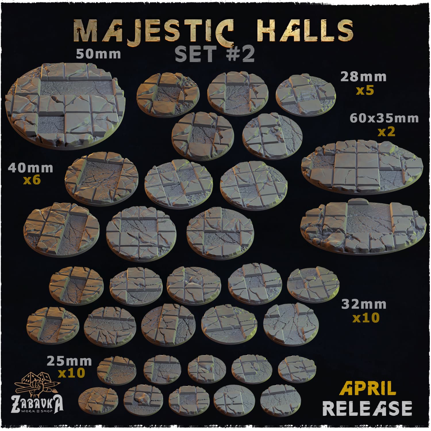 Majestic Halls Bases & Toppers - Unpainted Resin thumbnail