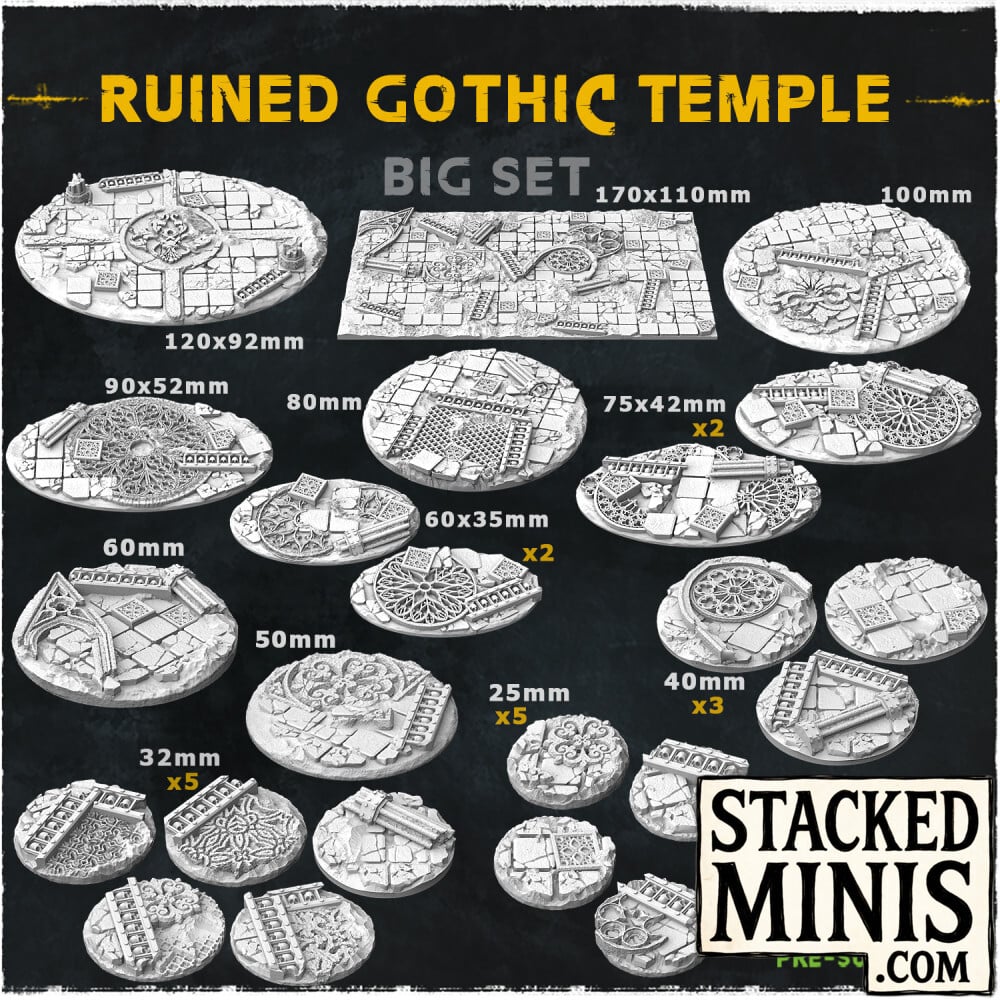 Ruined Gothic Temple Toppers