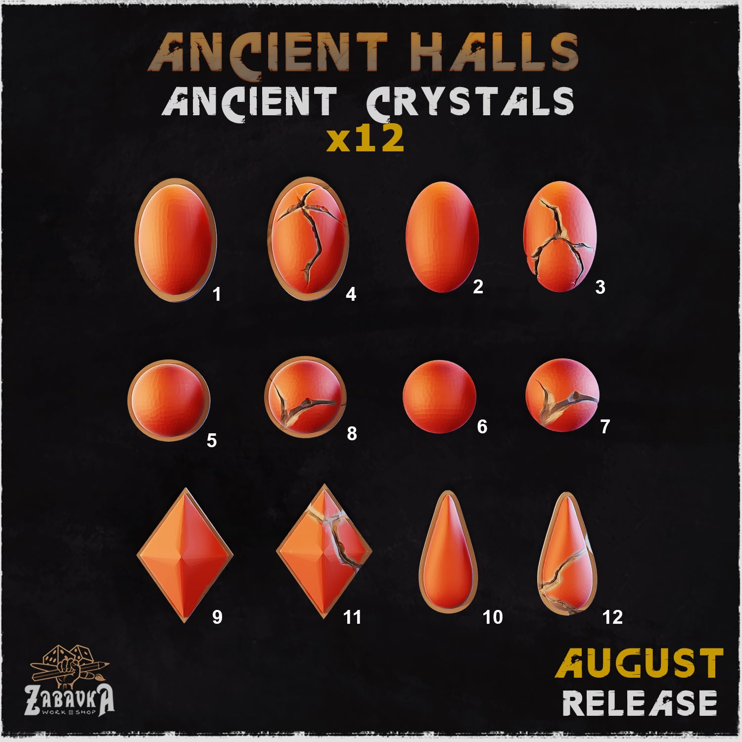 Ancient Halls Ancient Crystals - Unpainted Resin