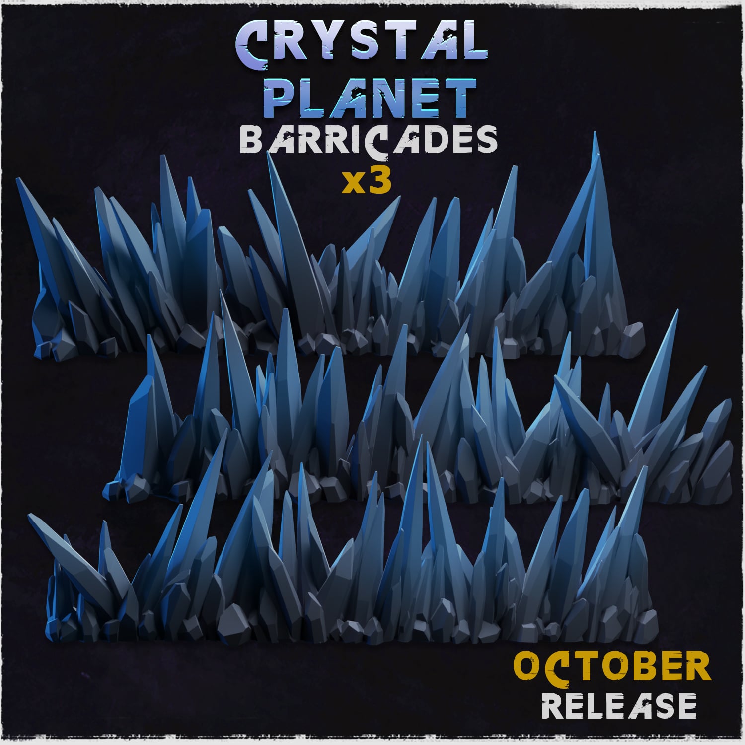 Crystal Planet Barricades - Unpainted Resin