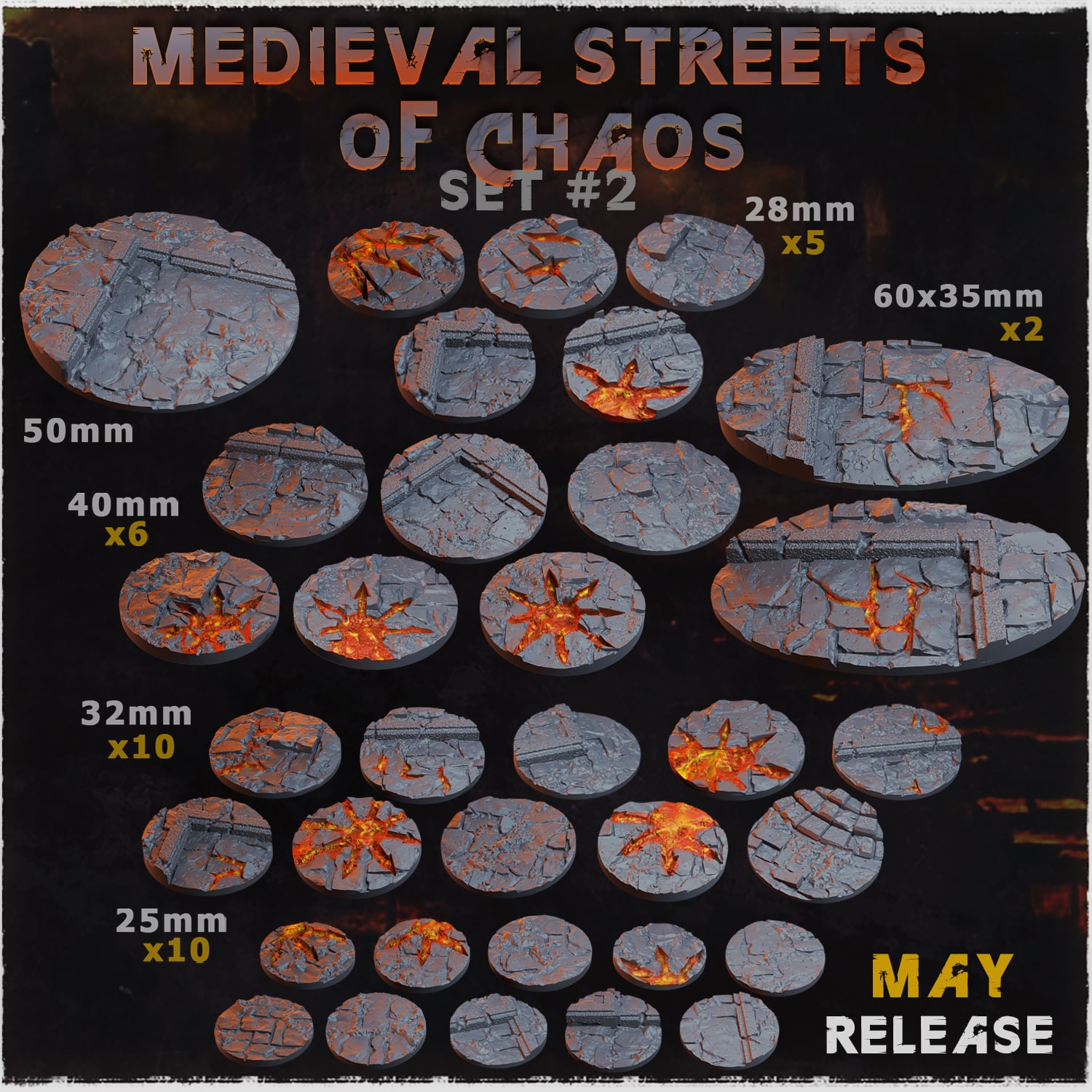 Medieval Streets of Chaos Toppers - Unpainted Resin