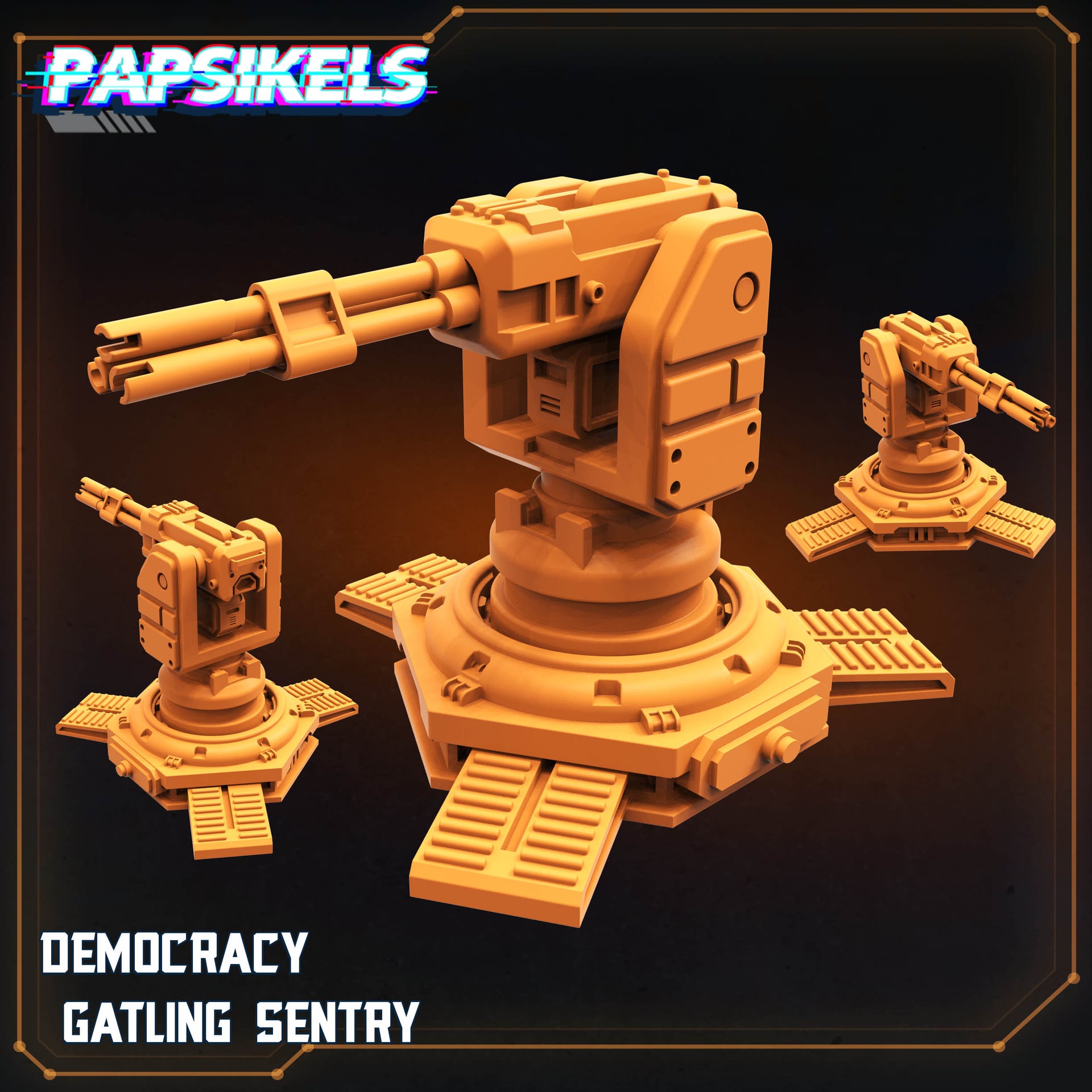 Democracy Gatling Sentry - Unpainted Resin