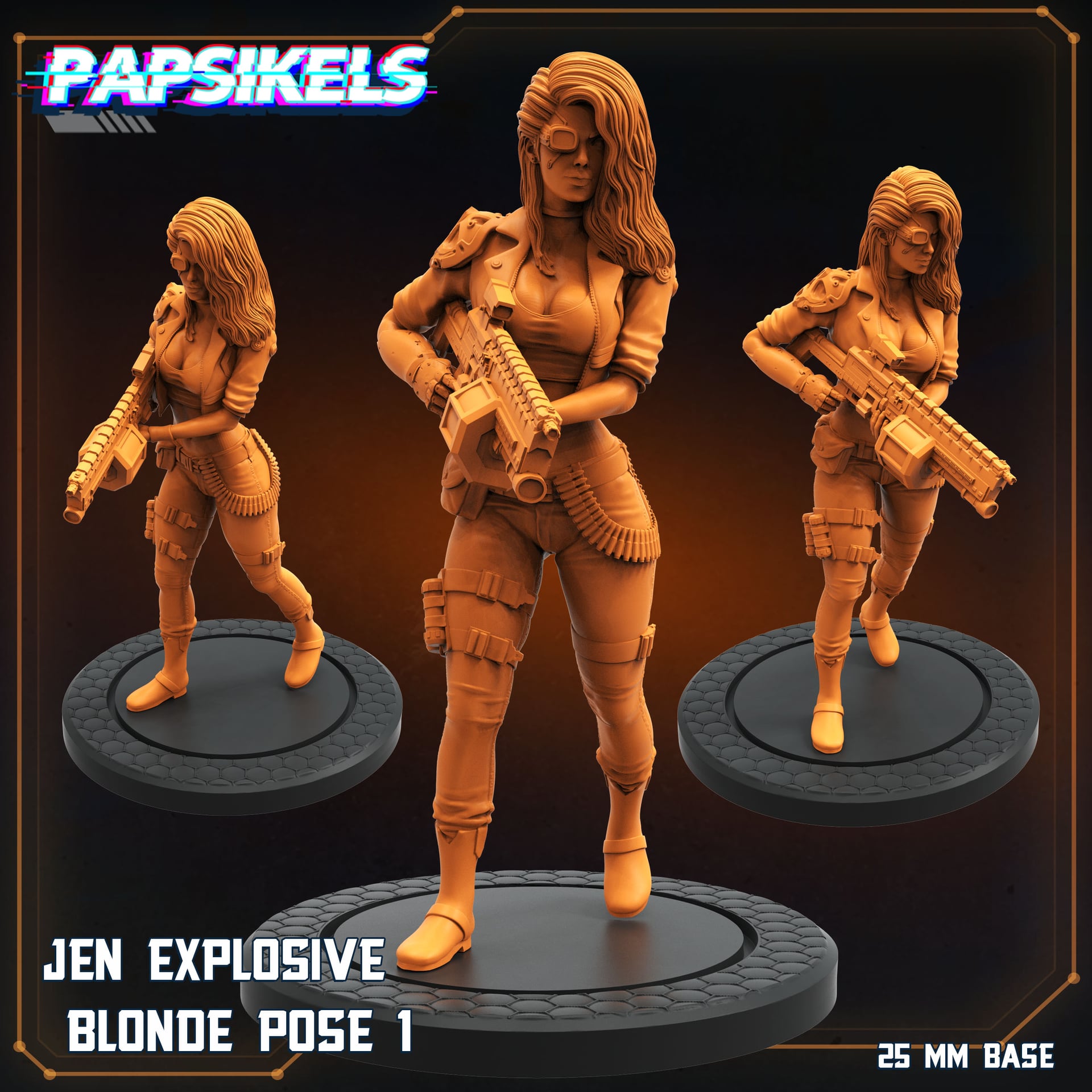 Jen Explosive Blonde Pose 1 - Unpainted Resin