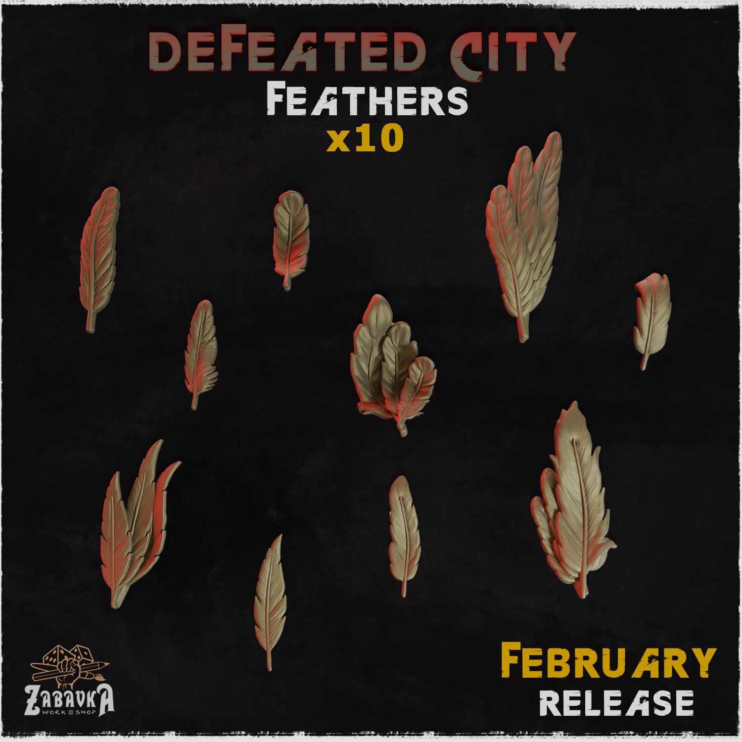 Defeated City Basing Bits - Unpainted Resin