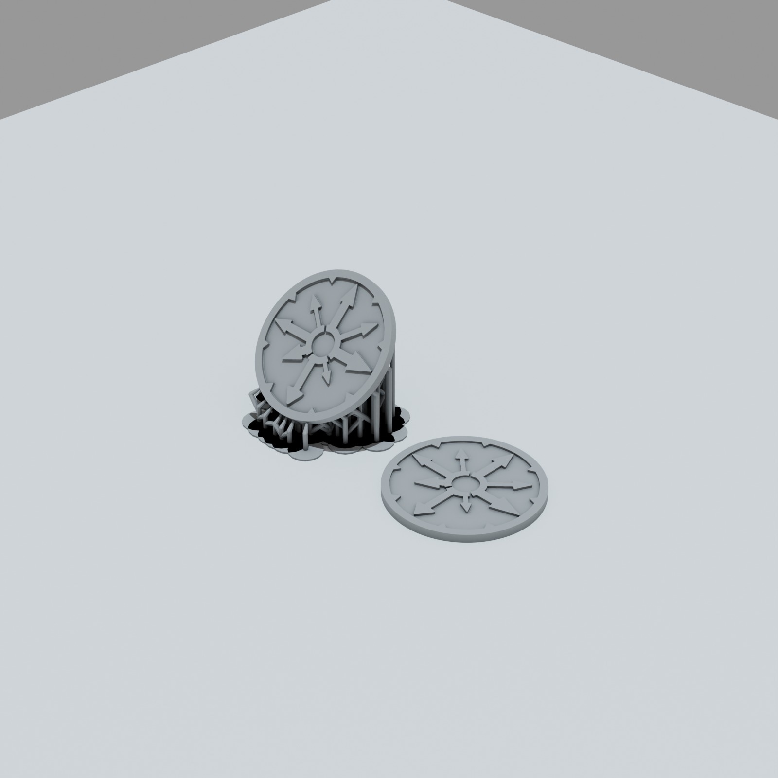 Chaos Skulls Battle Marker - Unpainted Resin - image 2