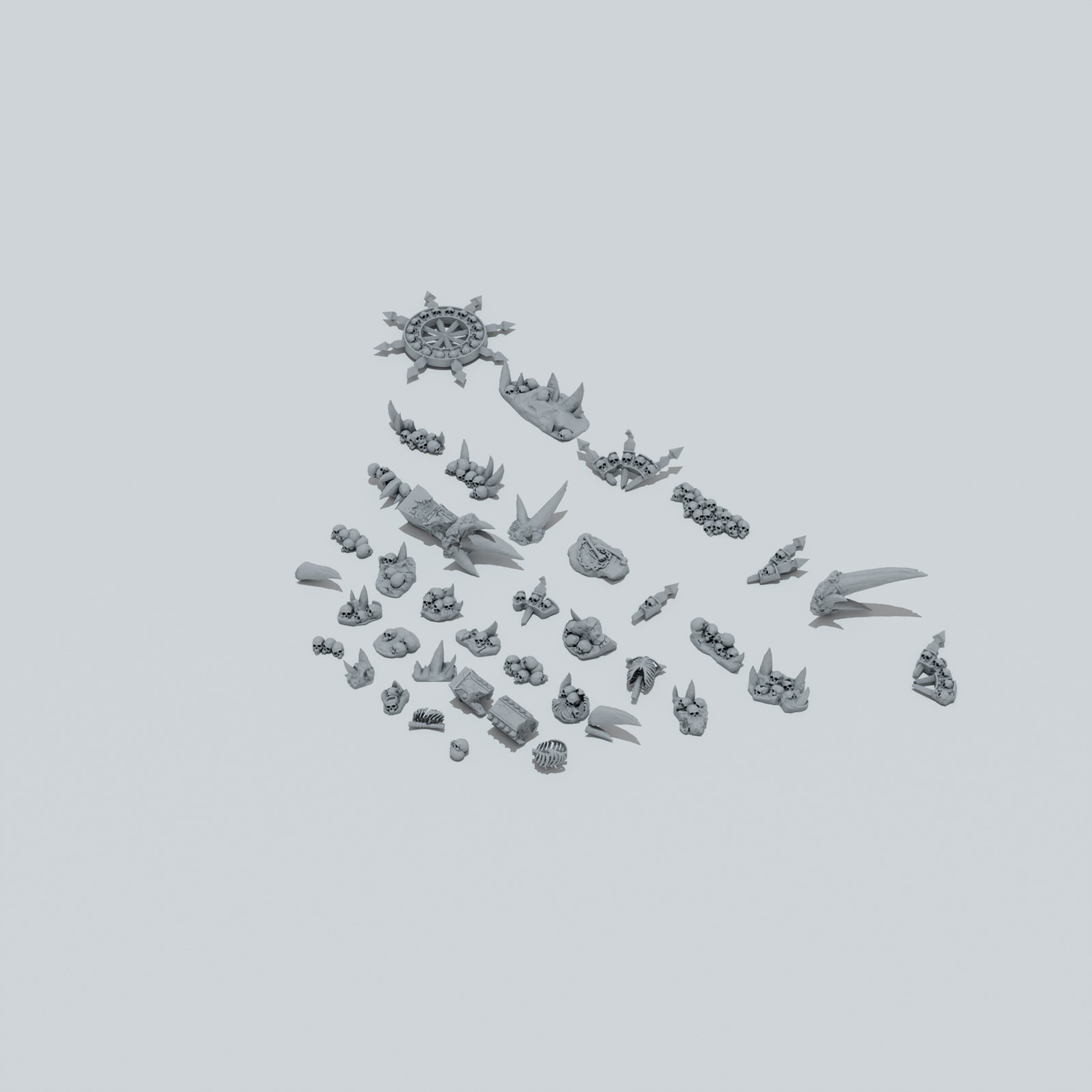 Chaos Skulls Scenery Elements - Unpainted Resin - image 2