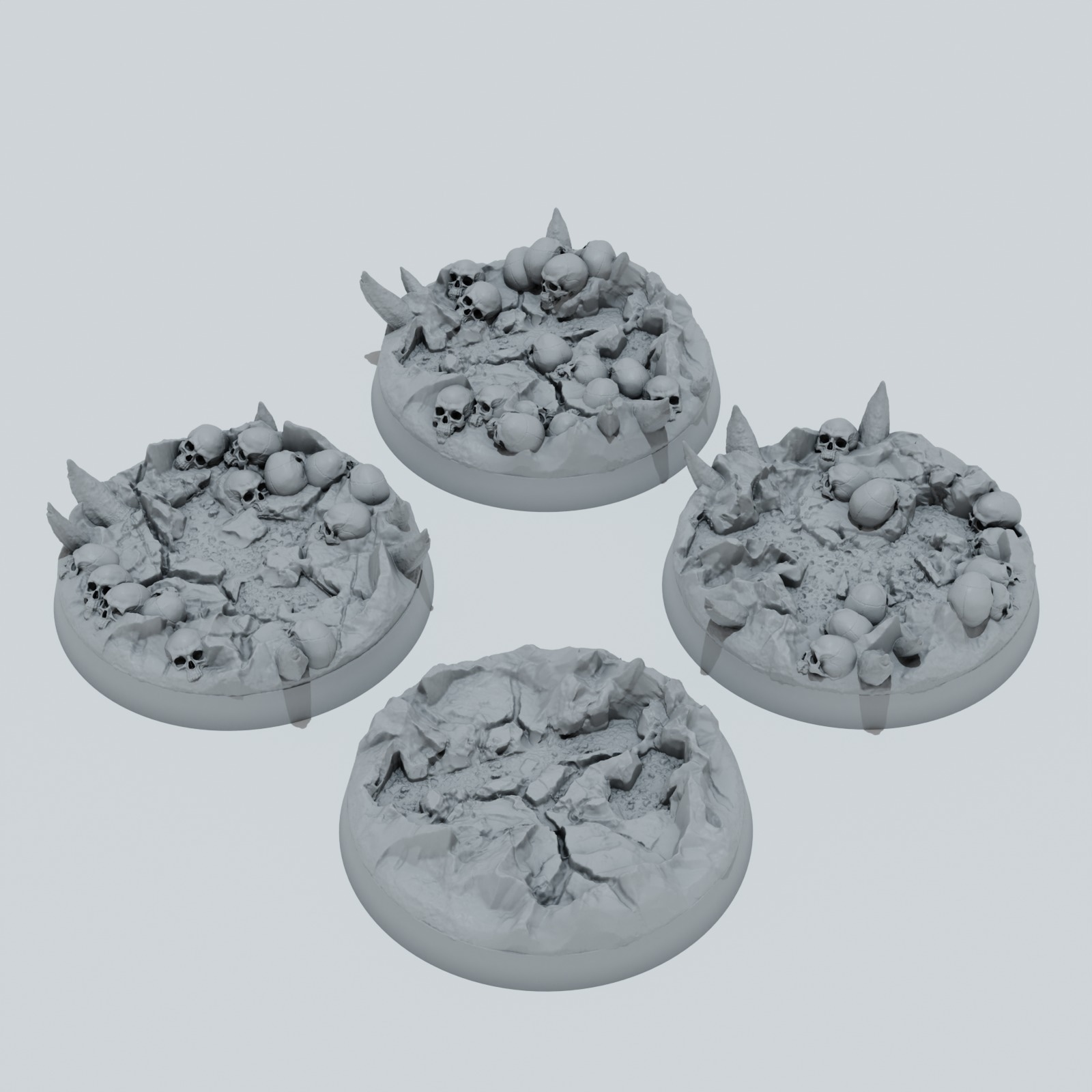 Chaos Skulls Texture Bases - Unpainted Resin - image 4