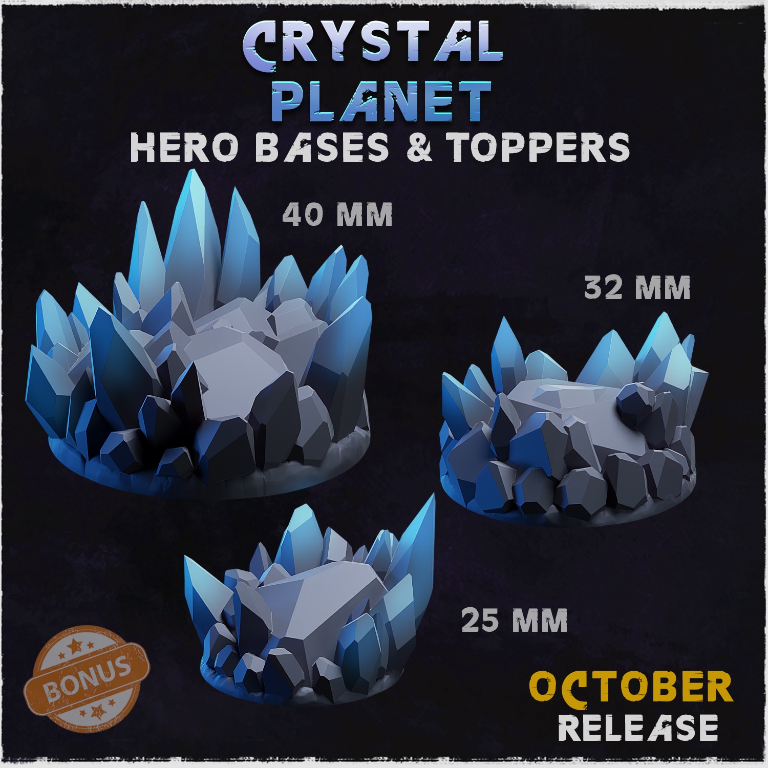 Cristales Hero Bases - Unpainted Resin - image 1