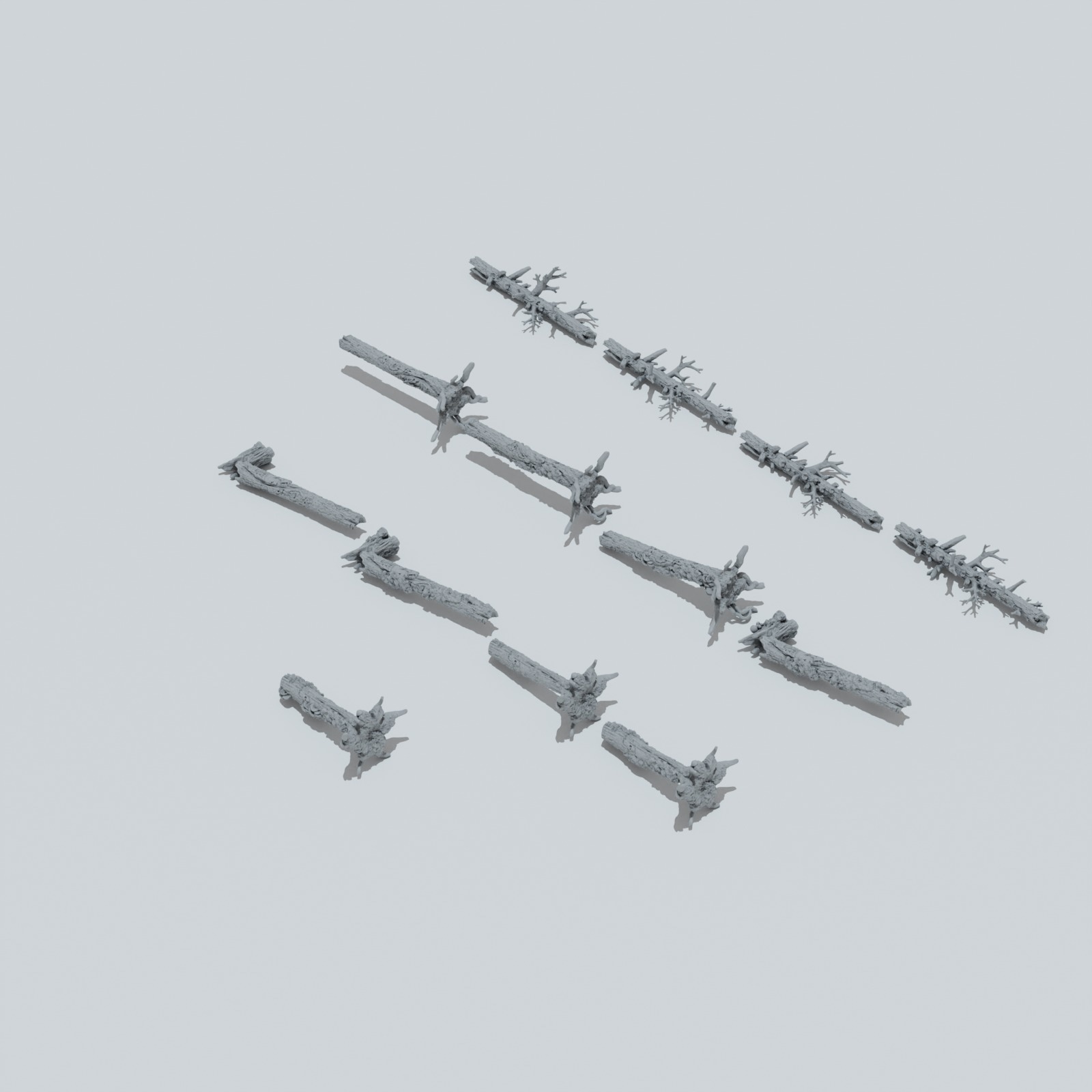 Deep Forest Fallen Trees - Unpainted Resin - image 2