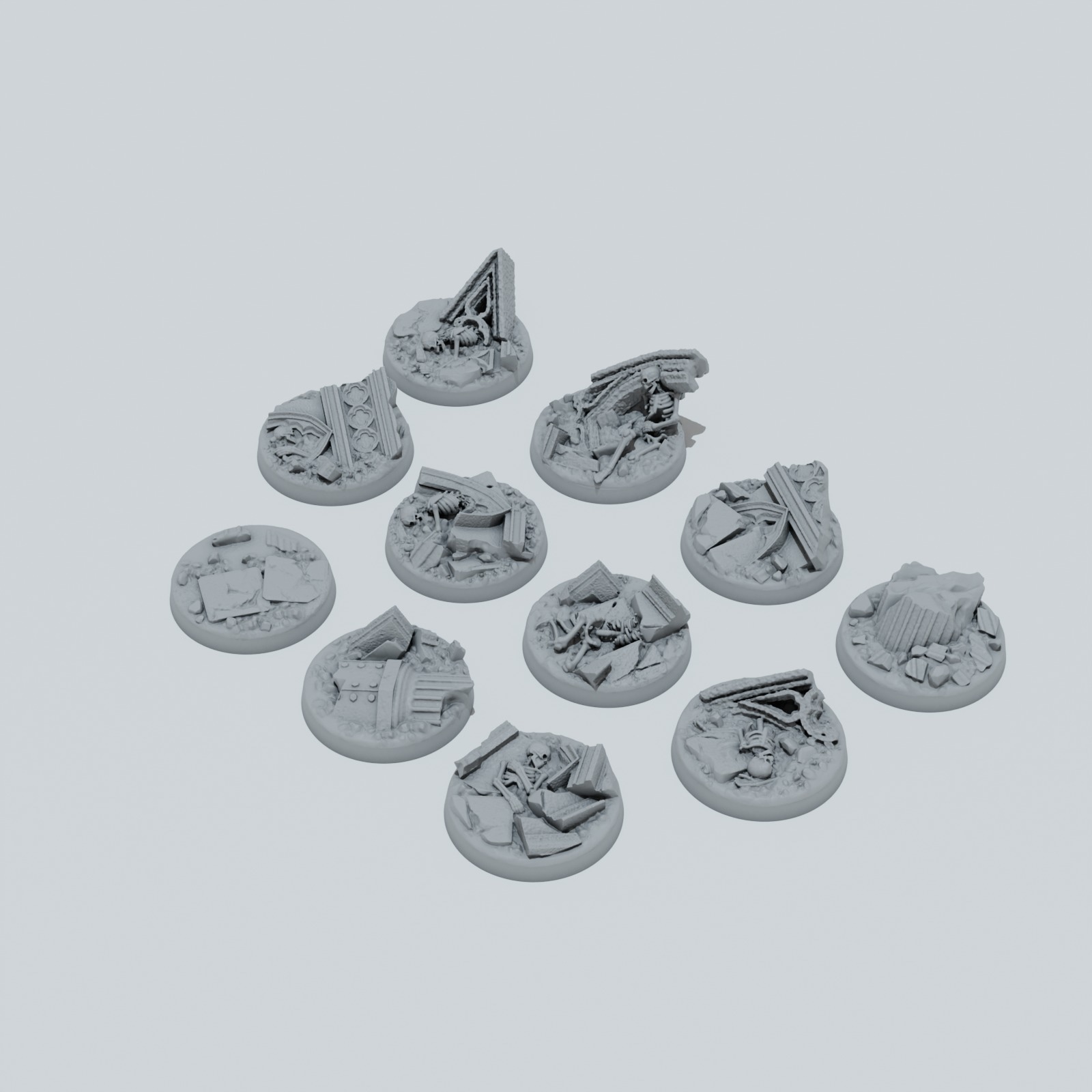 Defeated City Texture Bases - Unpainted Resin - image 5