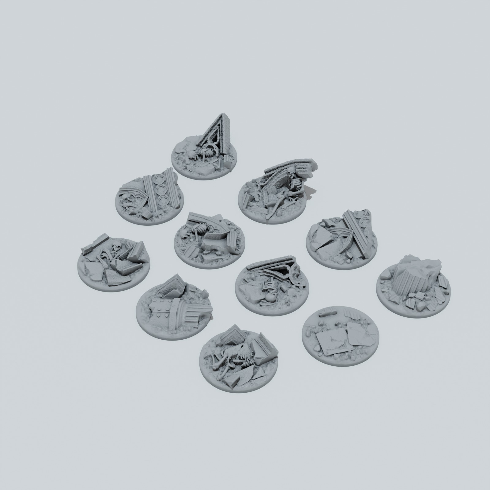 Defeated City Toppers - Unpainted Resin - image 5