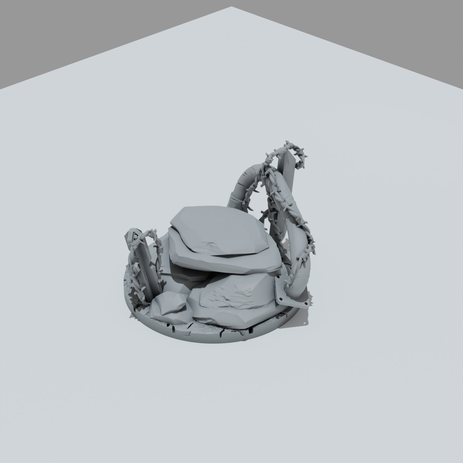 Desert Scrap Metal Hero Bases - Unpainted Resin - image 7