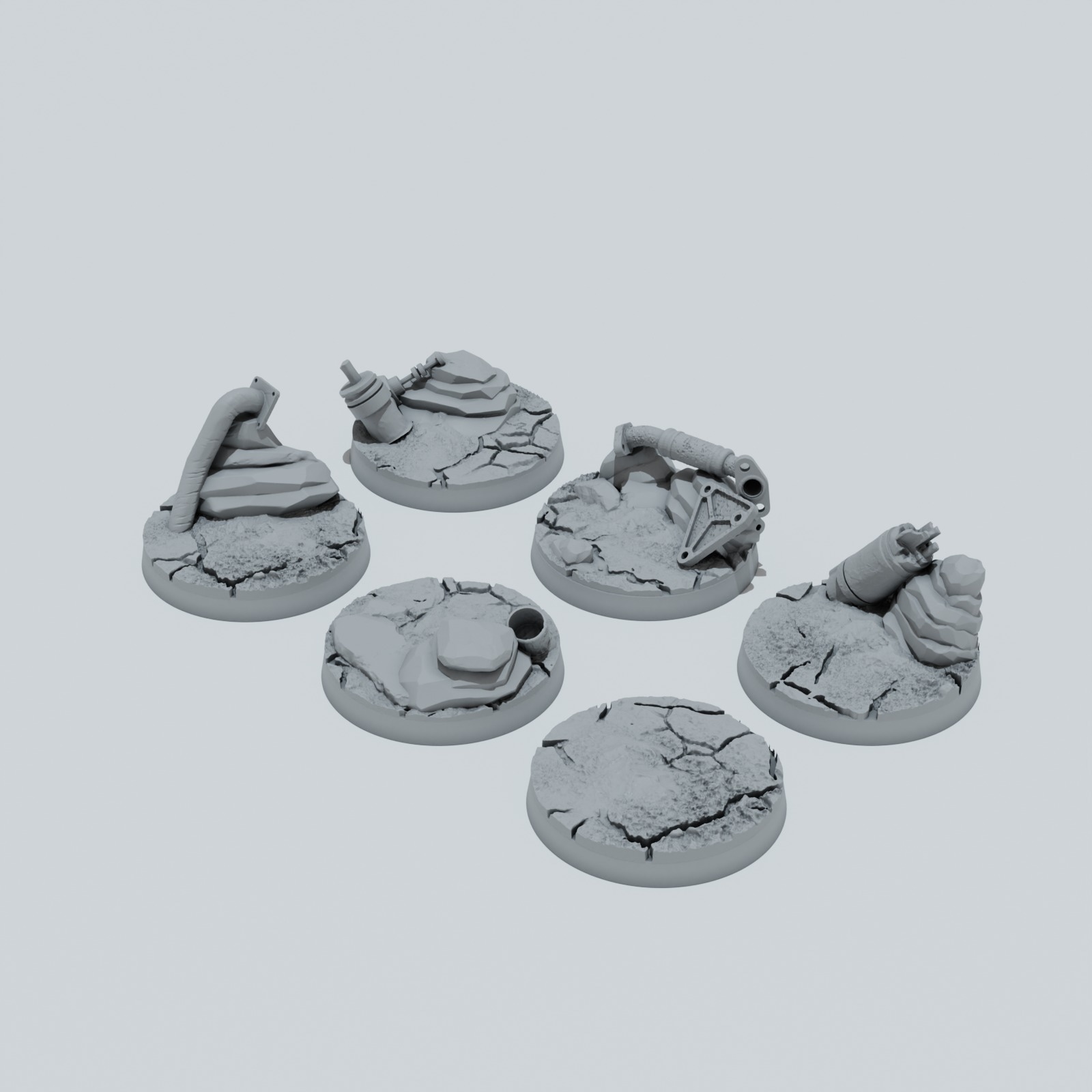 Desert Scrap Metal Texture Bases - Unpainted Resin - image 4