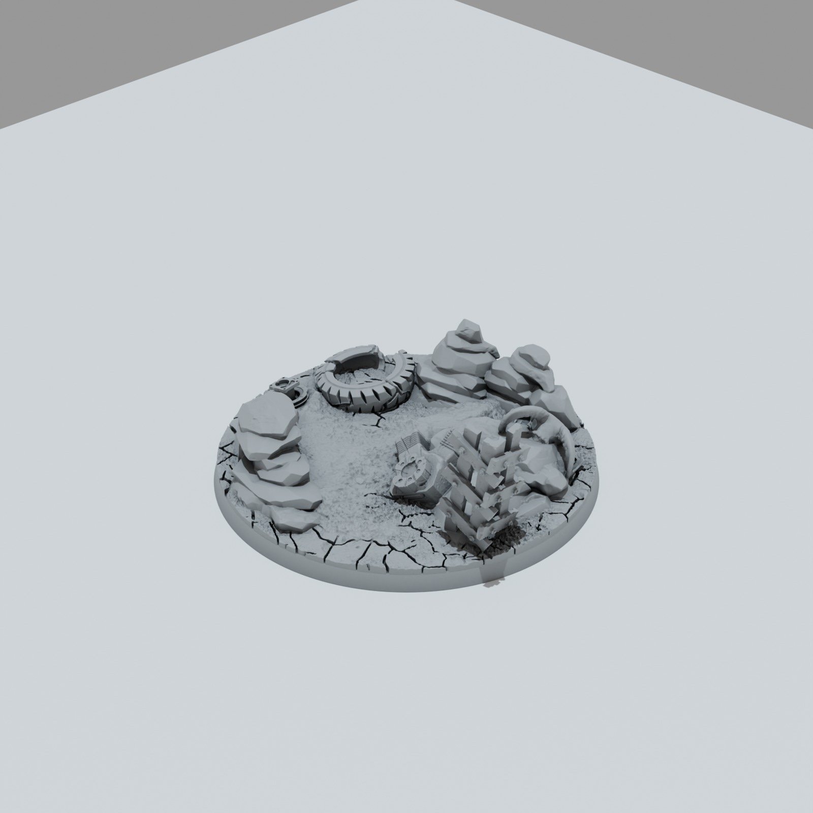 Desert Scrap Metal Texture Bases - Unpainted Resin - image 12