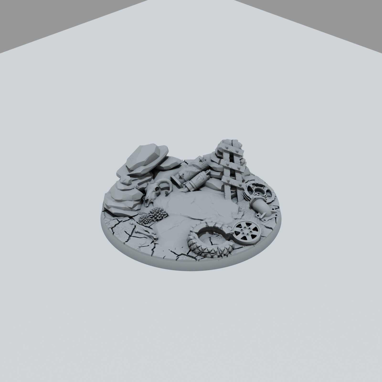 Desert Scrap Metal Texture Bases - Unpainted Resin - image 13