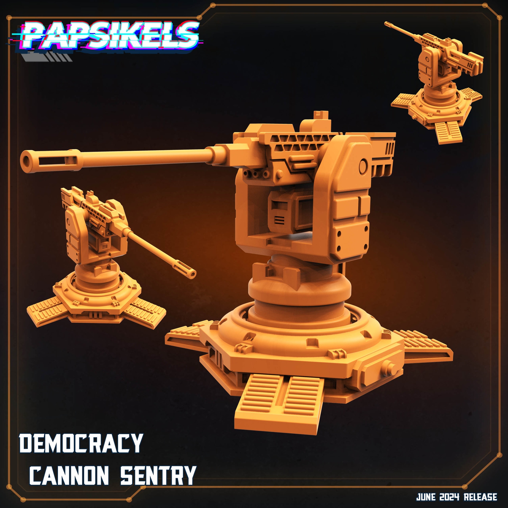 Democracy Cannon Sentry - Unpainted Resin - image 1