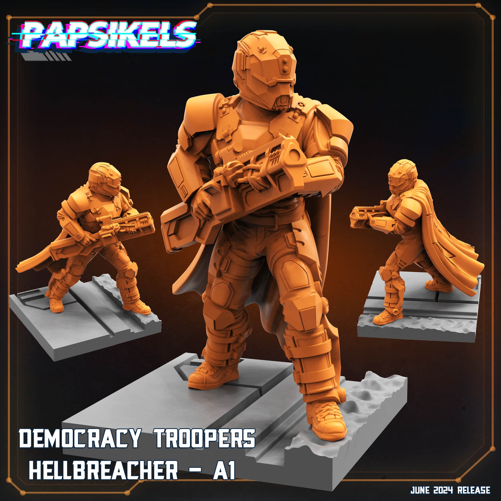 Democracy Trooper Hellbreacher A1 - Unpainted Resin - image 1