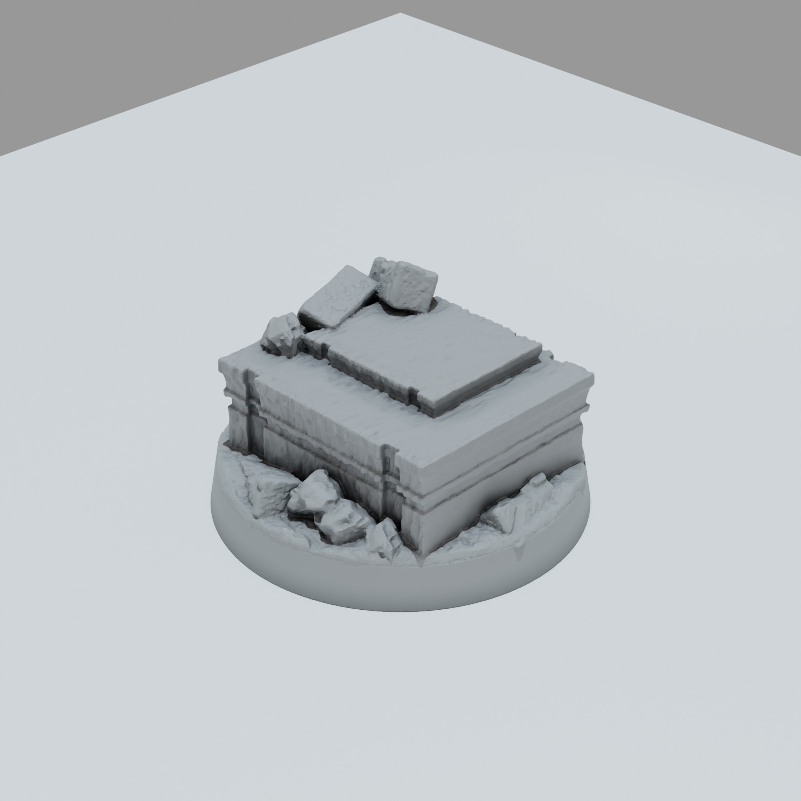 Ruined Gothic Castle Hero Bases - Unpainted Resin - image 2