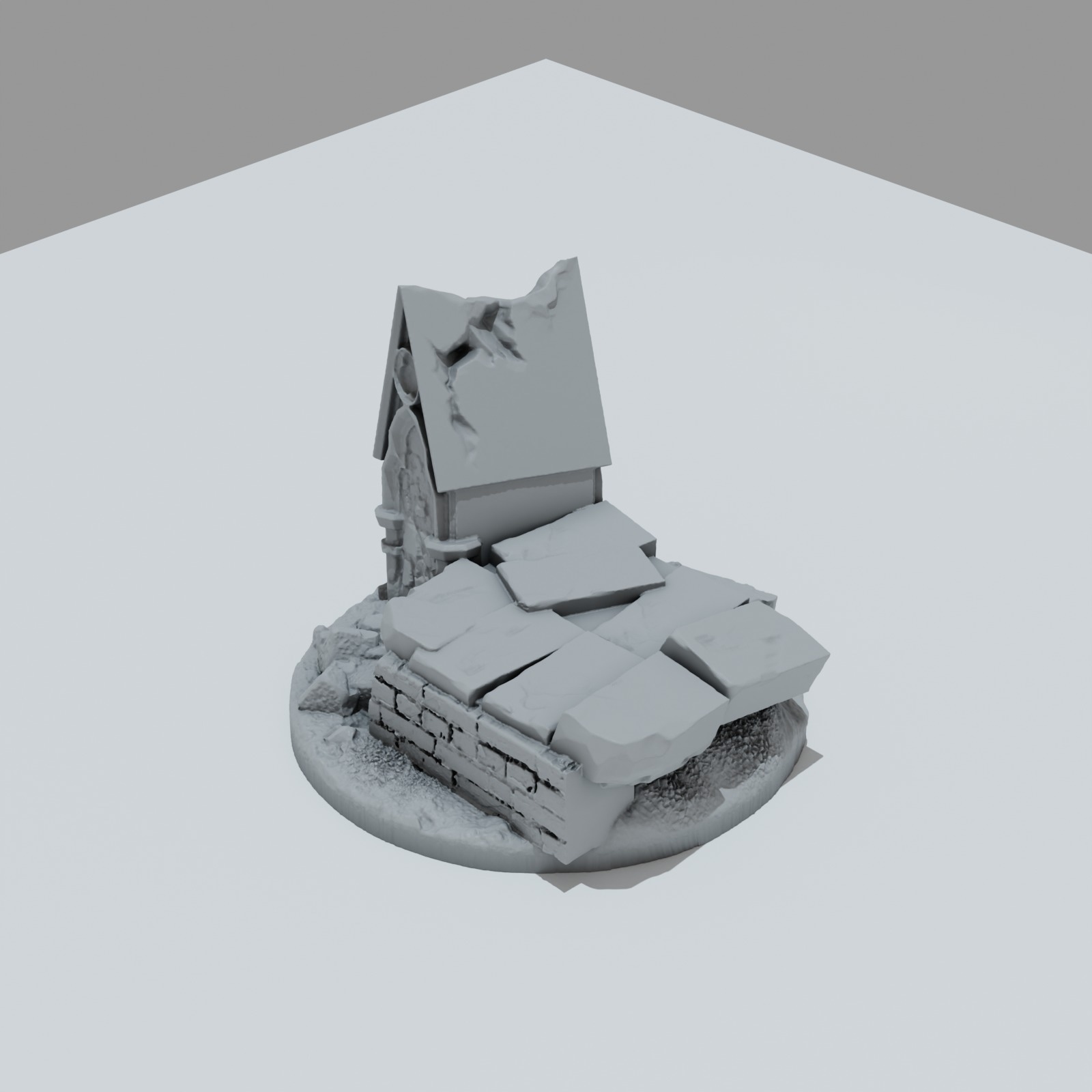 Ruined Gothic Castle Hero Bases - Unpainted Resin - image 5