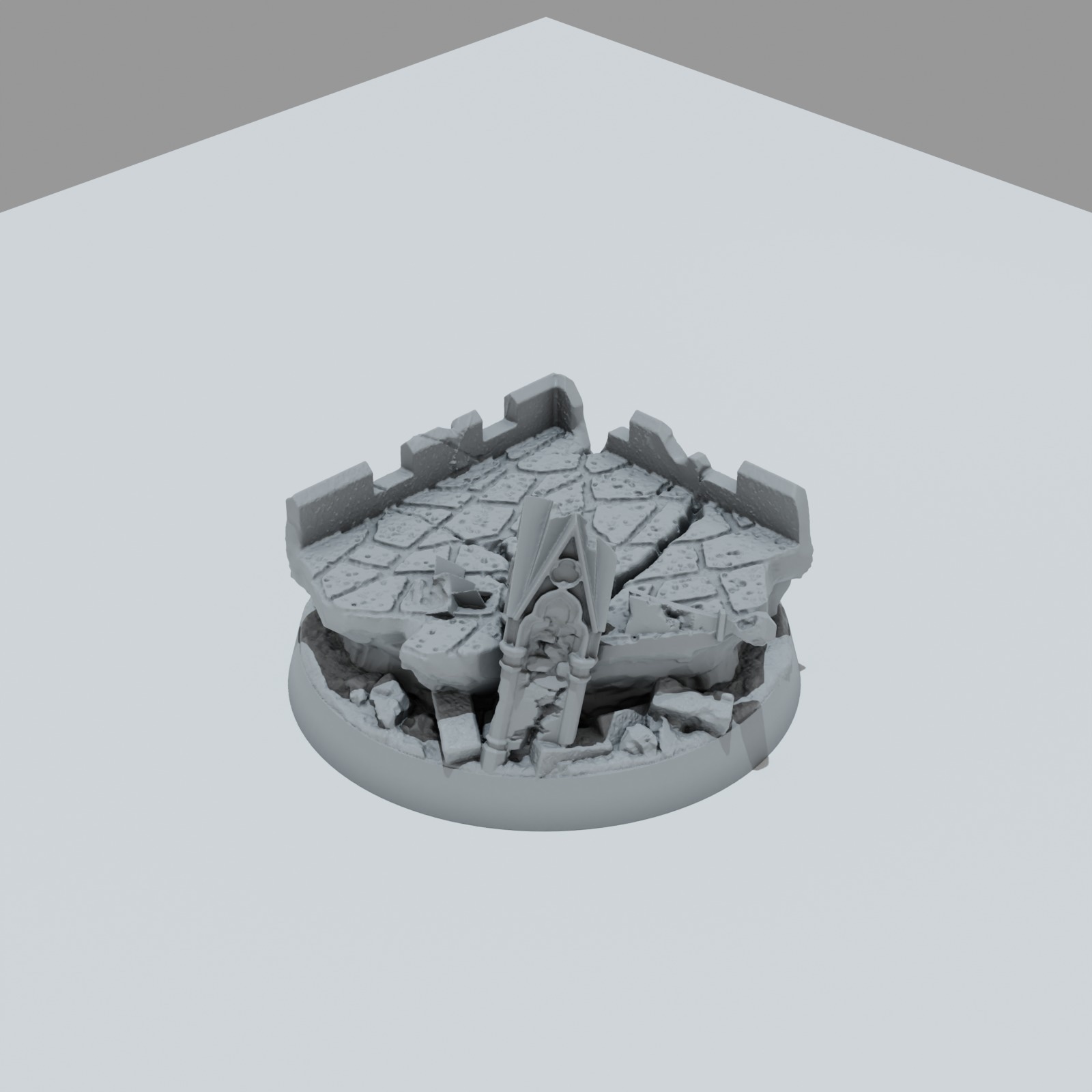 Ruined Gothic Castle Hero Bases - Unpainted Resin - image 6