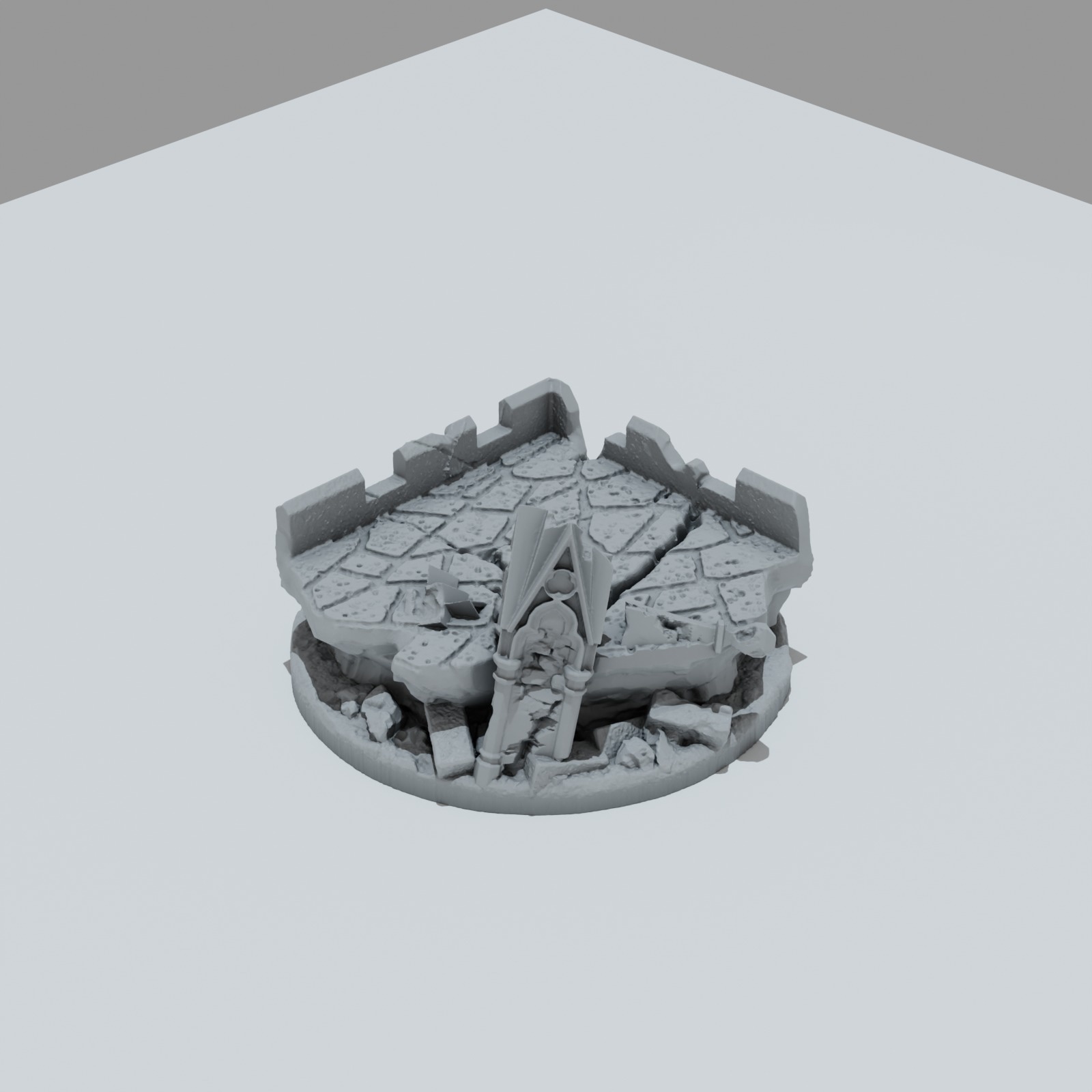 Ruined Gothic Castle Hero Bases - Unpainted Resin - image 7