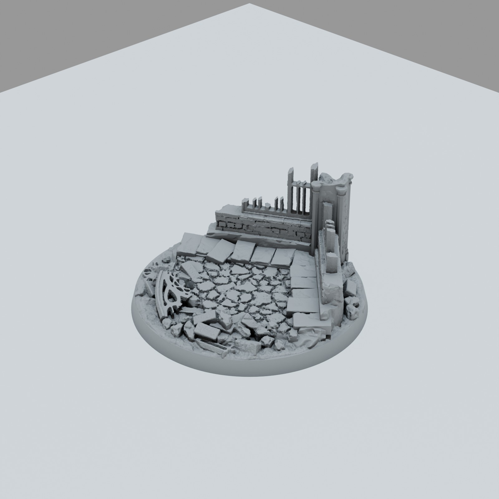 Ruined Gothic Castle Texture Bases - Unpainted Resin - image 8